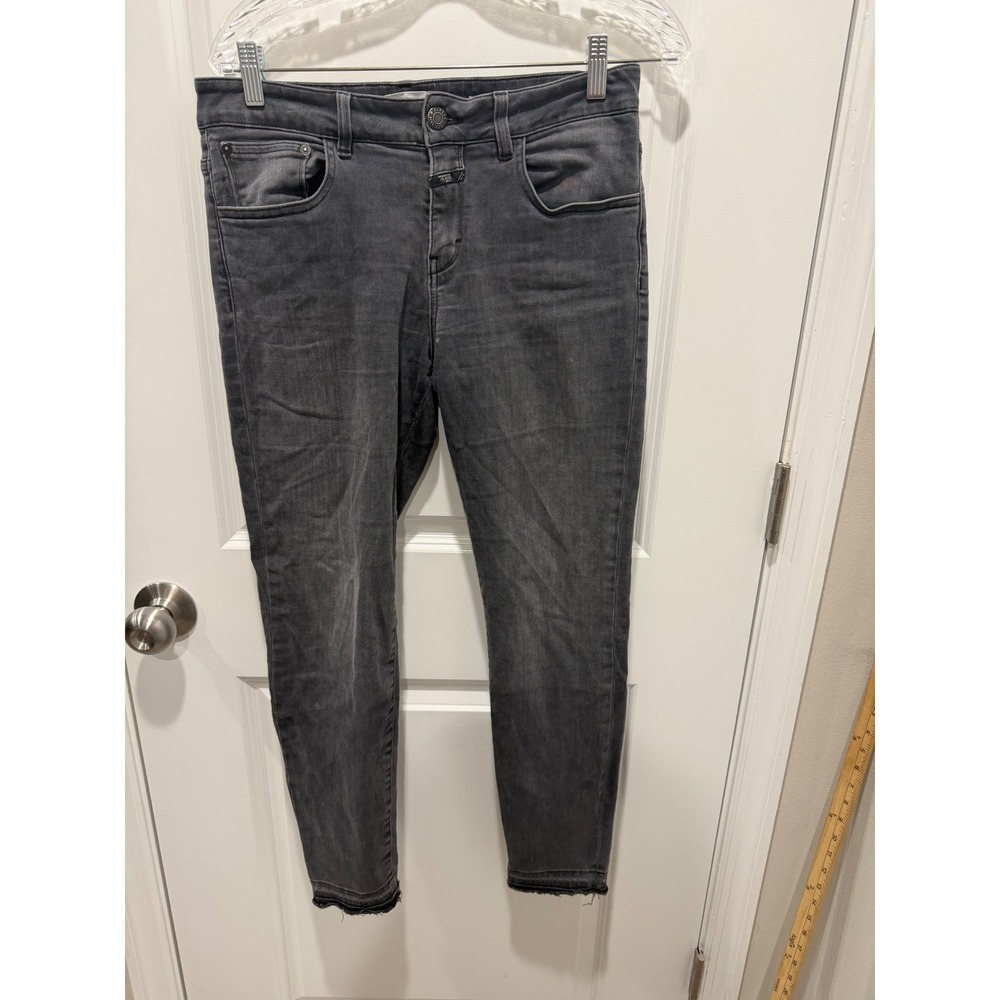 Closed Womens Skinny Jeans Candiani Italian Denim Faded Black 30